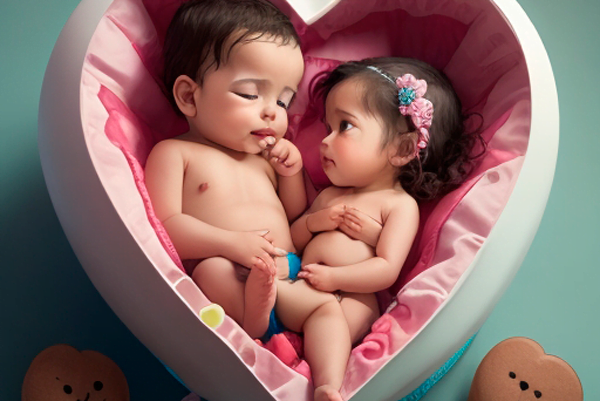 Imagen del corazón en desarrollo de un bebé durante el primer trimestre del embaraz