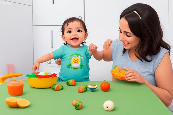 Bebé feliz participando en actividades de desarrollo motriz guiado por padres comprometidos. Estimulación temprana para un crecimiento saludable y activo