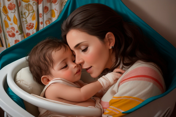 Madre amamantando a su bebé, una hermosa conexión durante la lactancia materna.